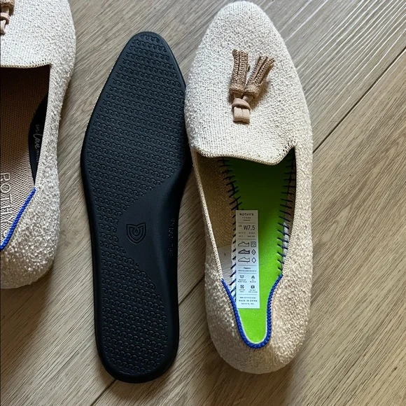 NEW Rothy's Almond Tassel Loafer in Toasty Boucle Size 7.5 Limited Edition RARE - Picture 10 of 10